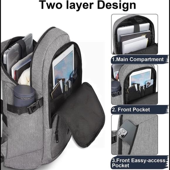Laptop Backpack for Travel, Anti-theft Laptop Backpack for Men Business Backpack - Picture 3 of 7